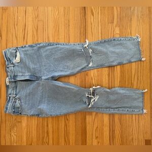 Abercrombie & Fitch Light Blue Distressed Skinny Jeans